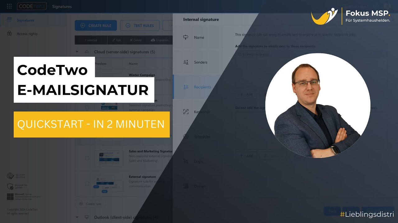 CodeTwo - Quickstart in zwei Minuten