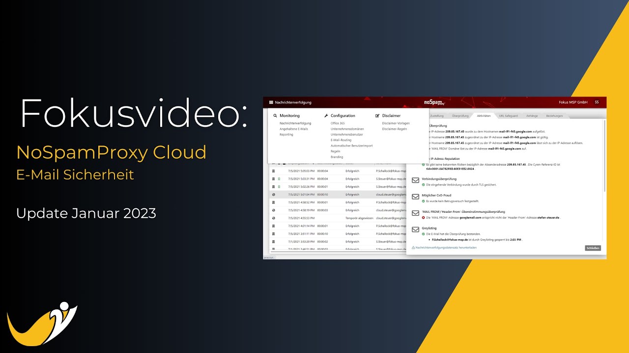 NoSpamProxy Cloud - Update Januar 2023