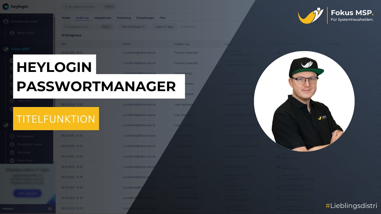 heylogin - Titelfunktion