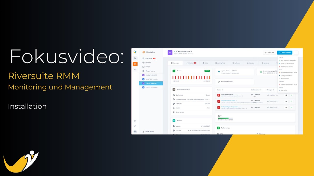 Riversuite RMM - Installation