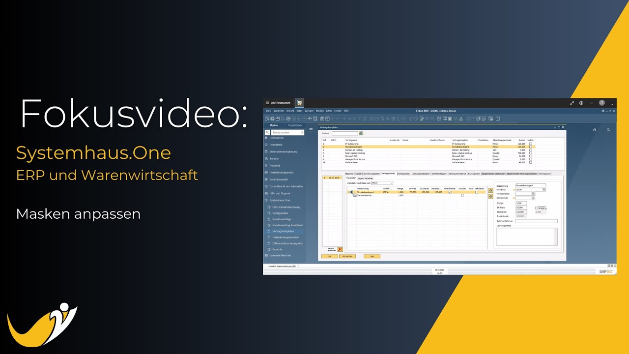 Systemhaus.One - Masken anpassen I Dialoge nach eigenen Wünschen definieren