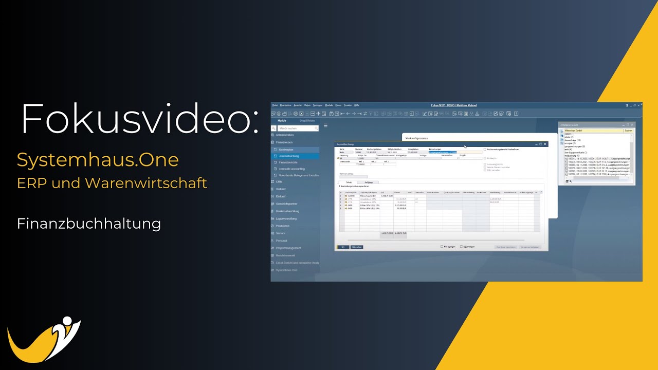 Systemhaus.One - Finanzbuchhaltung I Unternehmensdaten immer live im Blick
